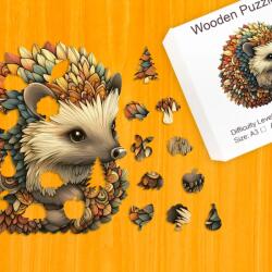 Erdei süni fa puzzle L Papír doboz