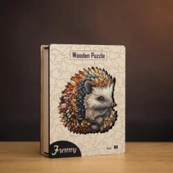 Erdei süni fa puzzle L Prémium fa doboz