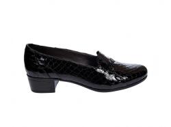 MV Ciucaleti Pantofi dama, din piele naturala, croco lac, cu toc de 5cm, P18NCR, marimea 40