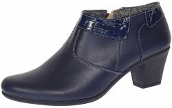 Ciucaleti LUX Botine dama din piele naturala cu fermoar MV4 Bleumarin BT, marimea 37
