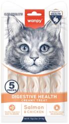 Wanpy WANPY Creamy Digestive Health, Somon și Pui, punguță recompense funcționale pisici, sistem digestiv, (piure), 70g