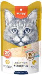 Wanpy WANPY Creamy Treat Assorted 8 Flavors, Ton, Somon și Pui, punguță recompense pisici, (piure), 350g