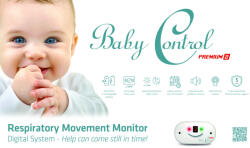 Baby Control Premium 2 légzésfigyelő, 2 extra nagy méretű érzékelőlappal