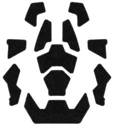 Leguon Set de benzi velcro pentru cască Patch, negru