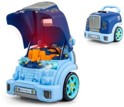 Milly Mally Model realistico al frontului de mașină cu capotă deschisă Milly Mally N-GINE albastru Set bricolaj copii