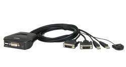 ATEN CS22D-AT switch-uri pentru tastatură, mouse și monitor (KVM) Negru (CS22D)