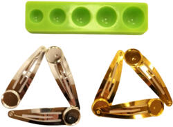 Protosil kft Szilikon Öntőforma Szett, Félgömbök, Hajcsatt Alapokkal