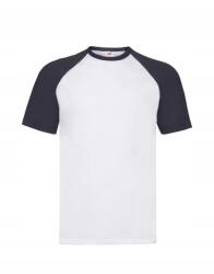 Fruit of the Loom Férfi póló, Fruit of the Loom, Pamut, Fehér/Navy, 3XL INTL (610260WE3XL)