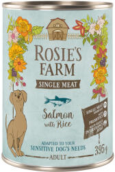 Rosie's Farm Rosie's Farm Single Meat Adult gazdaságos csomag 24 x 395 g - Hal & rizs