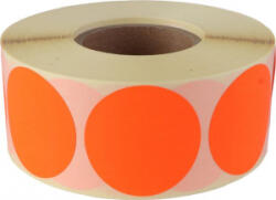  Etikett, 38 mm kör, 1000 etikett/tekercs, fluo piros (ISCK38P) (ISCK38P)
