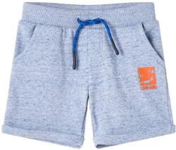 vidaXL Kék melange gyerekrövidnadrág húzózsinórral 128, 30°C-ig mosógépben mosható 12197 (12197)