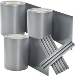  PVC belátásgátló szalag világosszürke 3 tekercs 3x35 m