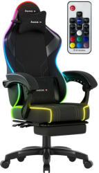 Huzaro Gamer szék Space RGB lábtartóval fekete