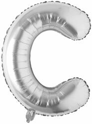  Maxee születésnapi lufi, C betű, ezüst, 40 cm