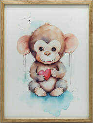  FAKERETES FALI PLAKÁT SZÍVES majom 70X100 CM
