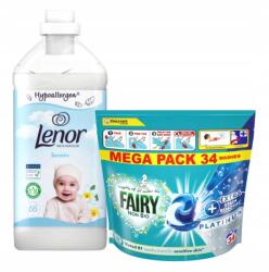 Lenor Fairy Non Bio kapszula 34 db Lenor Sensitiv öblítőszer 68p. 1, 7l (8006540889879)