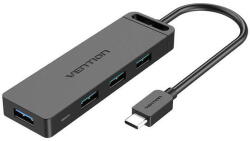 Vention 056290 Vention TGKBB USB Type-C - 4 x USB-A adapter, 0.15m, fekete (056290)