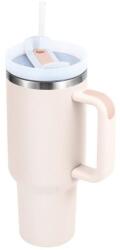 Newalor Cana Termica din Inox cu Paie, Perete Dublu, 1183 ml, Pastel, Newalor (MRK-NW17Pastel)