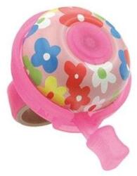 Csepel gyerek csengő, ding-dong, virágos, rózsaszín