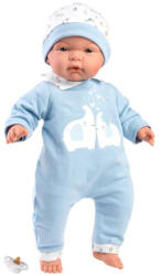 Llorens Joel baba kék elefántos rugdalózóval (38 cm) (L13847)