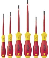 Wiha VDE egyenes-/kereszt (PZ) csavarhúzó készlet, 6 részes, Wiha SoftFinish electric slimFix 36205 (36455) - xupe