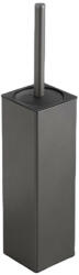  Viva NERO WC-kefe tartó - szögletes - GUN METAL - fürdőszobai kiegészítő (35WT772G)