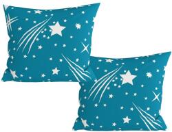  NIGHT SKY 2 db mikroszálas díszpárnahuzat szett 45x45 cm, türkiz