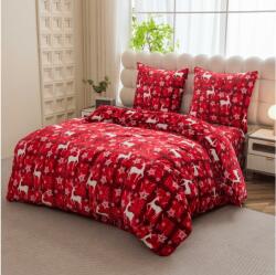  Mikroplüss ágyneműhuzat VELVET CHRISTMAS piros Ágyneműhuzat mérete: 2 db 70 x 90 cm | 200 x 220 cm