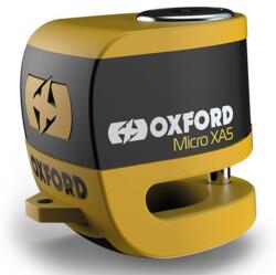 Oxford Blocator frână disc Oxford Micro XA5 cu alarmă integrată, galben-negru (AIM005-389)