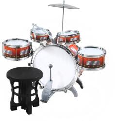 Full Set Dobkészlet Dobszék+Lábdob+4db Dob+Cin