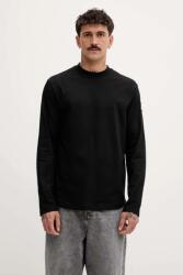 Karl Lagerfeld Jeans pamut hosszúujjú fekete, sima, A4M17085 - fekete L