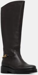 Tommy Hilfiger bőr csizma TH HORSEBIT RIDING LONG BOOT - barna Női 37