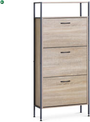 Artium Cipősszekrény, 3 rekeszes, tölgy dekor, MDF