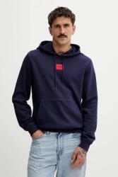 HUGO BOSS pamut melegítőfelső fekete, nyomott mintás, kapucnis, 50458700 - sötétkék XL