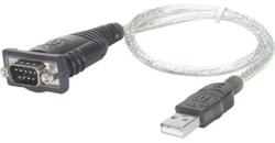 Manhattan USB - RS232 átalakító 0, 45 m 1x D-SUB dugó 9 pól. - 1x USB 1.1 dugó A, Manhattan 982417
