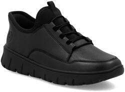 RIEKER Ready2GO női fekete bőr sneaker félcipő N1357-00