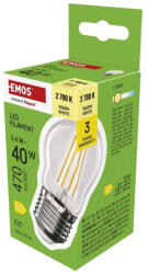 EMOS Filament 3, 4W (40W) E27 470lm 2700K ZF6D22 G45/P45 LED kisgömb izzó (EMOS-ZF6D22)