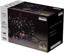 Entac Karácsonyi IP44 700 LED Fürtös Fénysor meleg fehér 14m ECL-M700WW (Entac-ECL-M700WW)