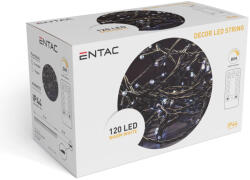 Entac Karácsonyi IP44 120 LED Füzér meleg fehér 9m Távirányítóval ECL-120-WW-IR-FS (Entac-ECL-120-WW-IR-FS)