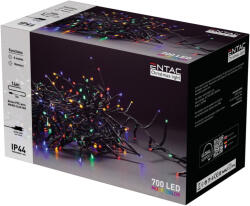 Entac Karácsonyi IP44 700 LED Fürtös Fénysor Színes 14m ECL-M700MC (Entac-ECL-M700MC)