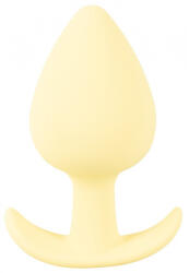 Cuties Mini Butt Plug - dop anal din silicon pentru începători, galben 3, 1 cm