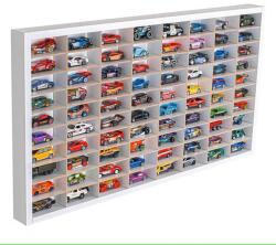 Ourbaby® Hot Wheels autós polc - fehér, 80 férőhely