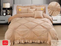 East Comfort Lenjerii de pat din catifea cu broderie, 6 piese, STB04 Lenjerie de pat