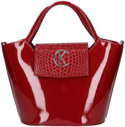 Karen 9420 piros lakk rostbőr női kézitáska