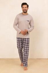 Regina Rudolfo férfi pizsama, barna, hosszú, XXL