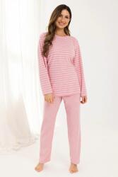 Regina Emilia női pizsama, rózsaszín, frottír, L