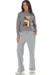 ROH Pantaloni casual din bumbac cu buzunare Gri ROH TR550
