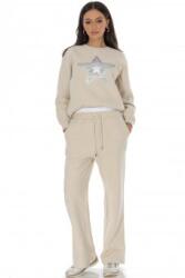 ROH Pantaloni casual din bumbac cu buzunare Crem ROH TR549