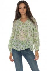 RohBoutique Bluza casual dama verde cu imprimeu floral delicat Roh BR2877