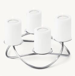 Edzard Adventi koszorú Alloa (ø 33 cm), polírozott rozsdamentes acél - EDZARD